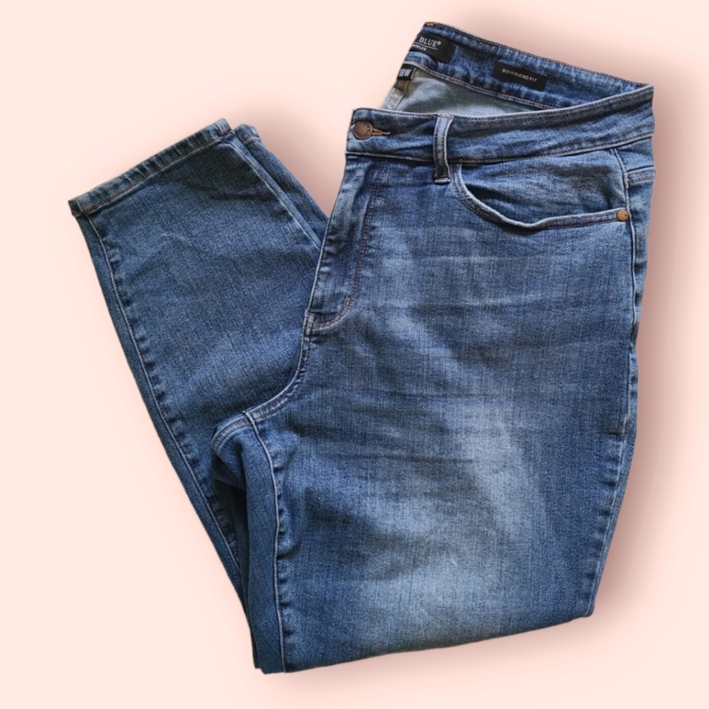 Judy Blue Boyfriend Fit Jeans Regular wash 18W Plus Size JB88270
